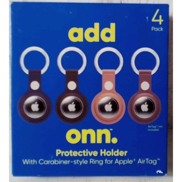 Onn Protective‎ Holder For Apple Air Tag Set Of Four New In box - Picture 1 of 8